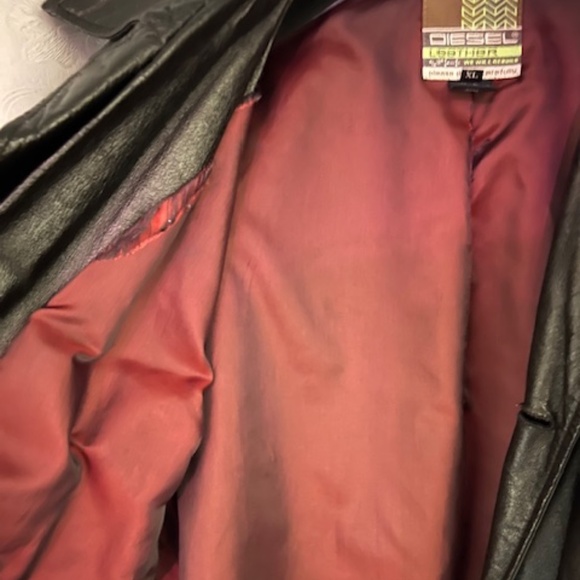 Diesel Black Leather jacket - Picture 6 of 7